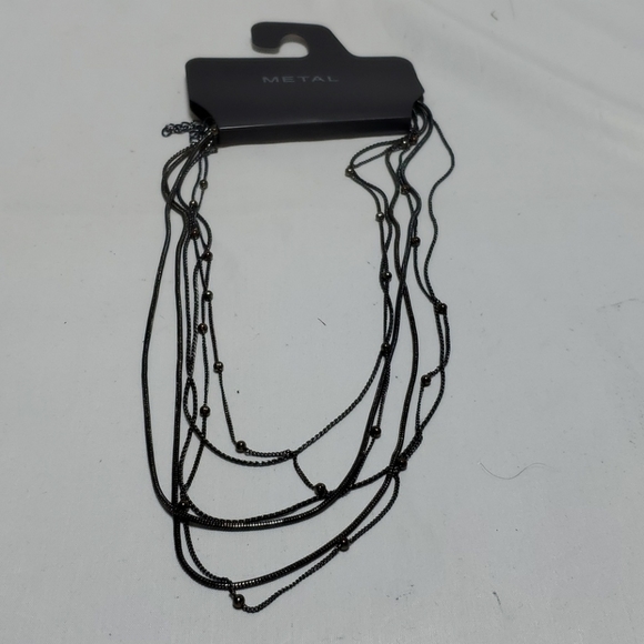 Kohls hematite multi row 6 strand necklace - Picture 3 of 5